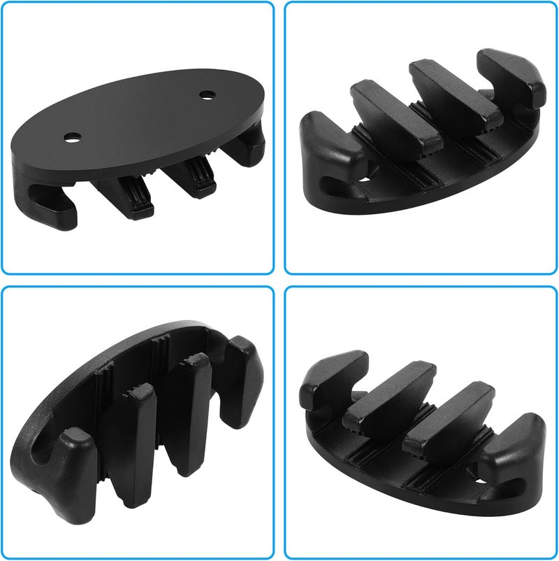 A.I.FORCE Zig Zag Cleat Kit for Kayak, Canoes and Fishing Boats – Durable Black Nylon Anchor Cleats with Stainless Steel Screws, Essential Kayak Accessories, 90mm - Image 2